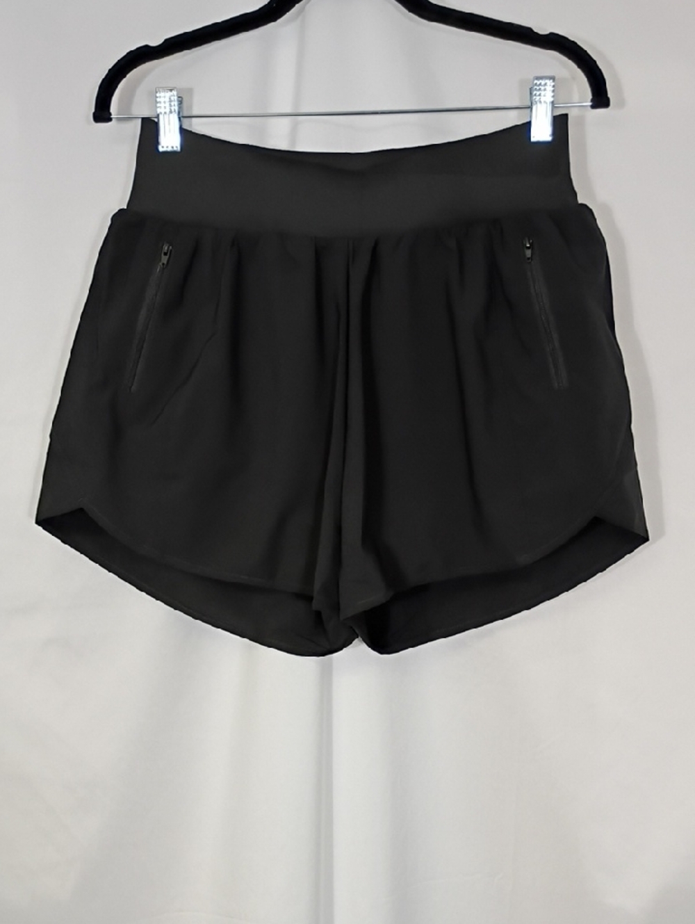 NWT BMJL Women's Black High-Waist Athletic Shorts Size Large Athleisure Workout